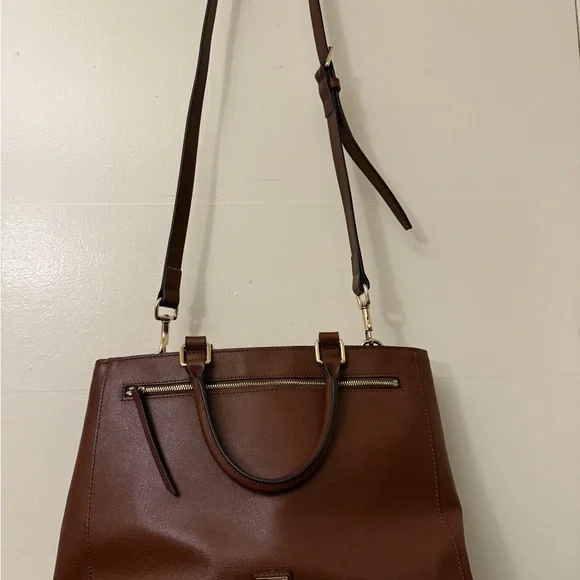 Dooney & Bourke Brown Leather Tote - Picture 5 of 16